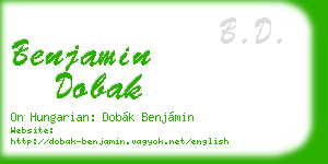 benjamin dobak business card