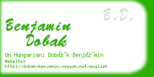benjamin dobak business card